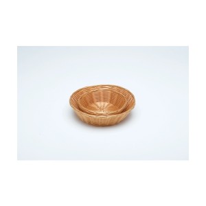 Round Polywicker Basket 9 1/2"Dia. x 2 1/2" Deep