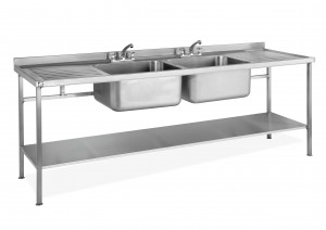 Double Bowl Double Drainer Sink
