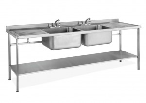 Double Bowl Double Drainer Sink