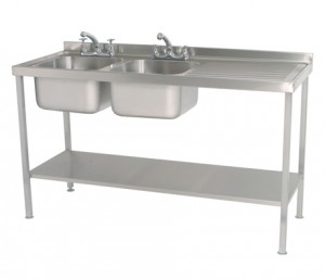 Double bowl single drainer (left)