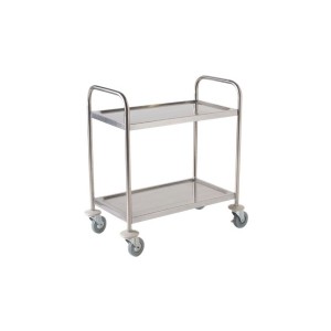 Stainless Steel Trolley 85.5H x 53.5 x 93-2 Shelves