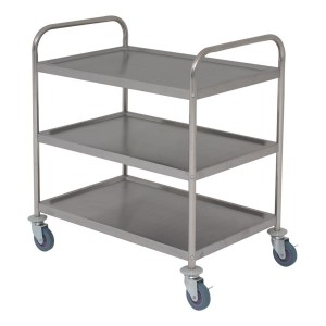 Stainless Steel Trolley 85.5H x 53.5 x 93-3 Shelves