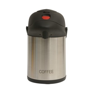 Coffee Inscribed Stainless Steel Vacuum Pump Pot 2.5Ltr