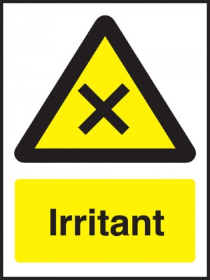 Irritant: Self Adhesive Vinyl Notice