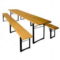 Beer Garden Table and Bench Set