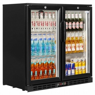 Double door bottle cooler