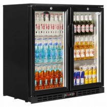 Double door bottle cooler