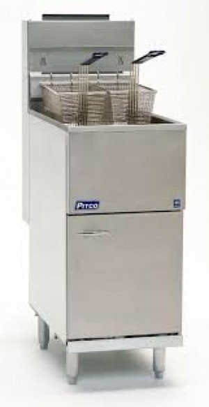 Pitco Single Tank Twin Basket Free Standing Propane Gas Fryer CE-35CS