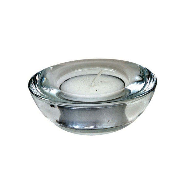 Genware Glass Round Tealight Holder; 75mm Dia. MM Catering Wholesale